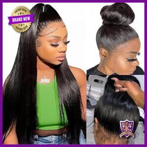 360 Lace Front Wig Human Hair 26 Inch 200% Density Glueless Adjustable